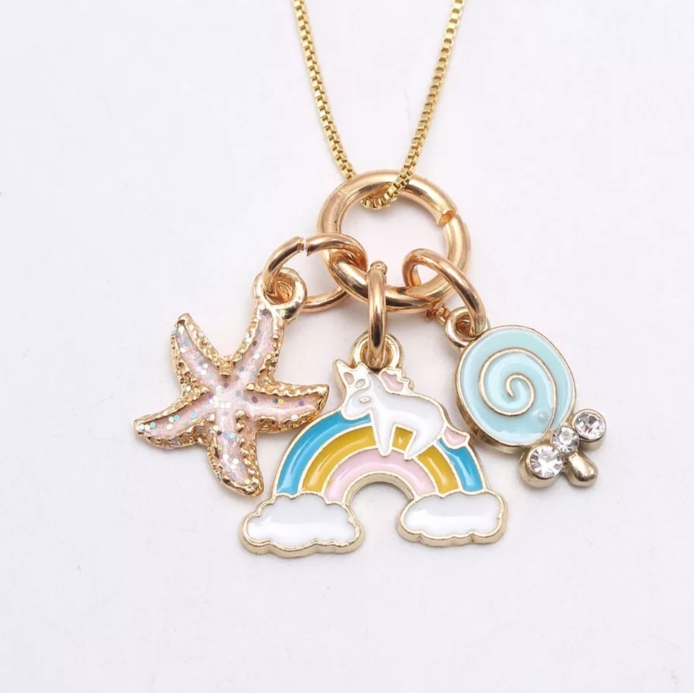 💝HP💝 Unicorn Kids Long Chain Necklace rainbow